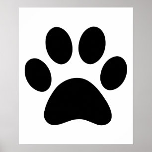 Poster Empreinte de patte, Pet Lover Sign, Pet Sign, Amou