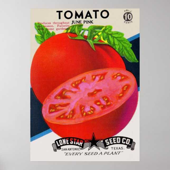 Poster Empreinte de tomates dans les années 1950 (Devant)
