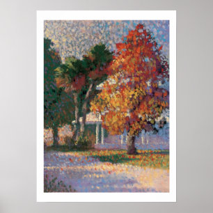 Poster Empreinte d'érable et de palmiers