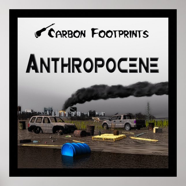 Poster Empreintes Carbone - Anthropocène (Devant)