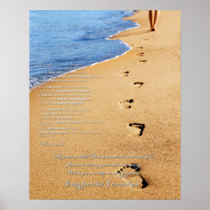 Poster Empreintes dans le poème du sable