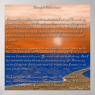 Poster Empreintes dans le poème du sable