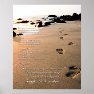 Poster Empreintes dans le poème du sable