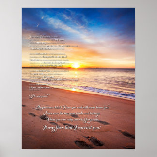 Poster Empreintes dans le poème du sable