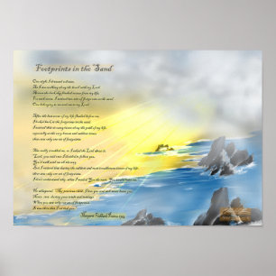Poster Empreintes dans le sable...