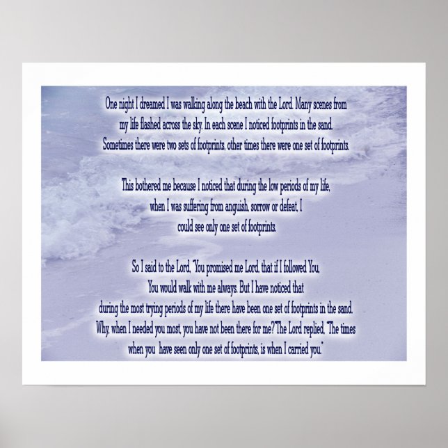 Poster Empreintes dans le sable (Devant)