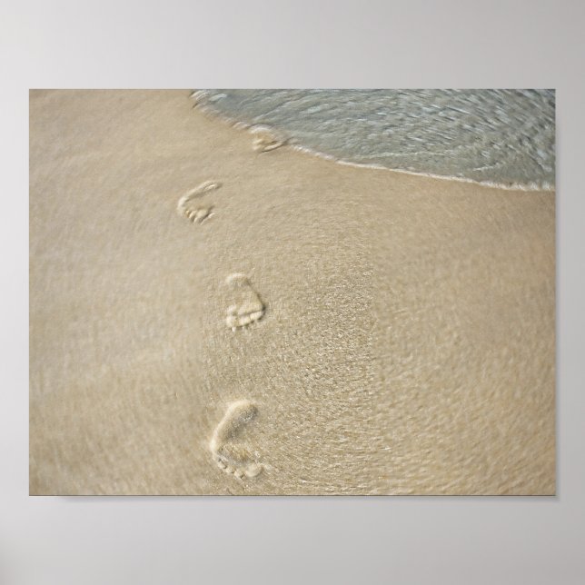 Poster empreintes dans le sable (Devant)