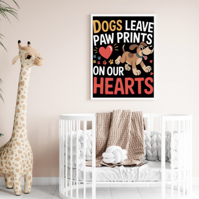 Poster Empreintes de pattes durables sur les cœurs (Créateur téléchargé)