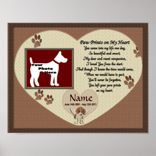 Poster Empreintes de pattes sur My Heart - Mémorial Brown