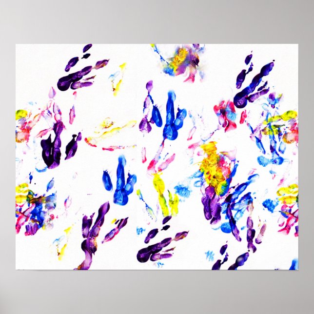 Poster empreintes de pingouin (Devant)