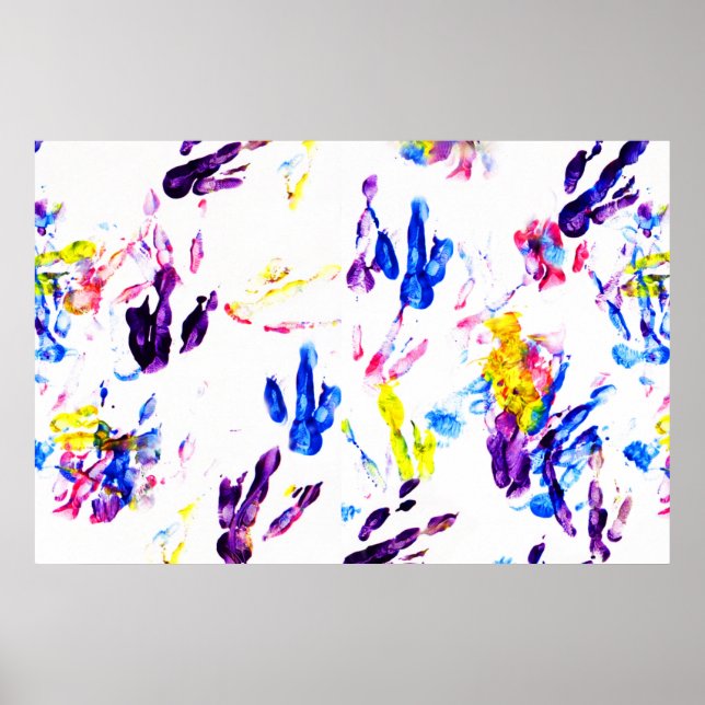 Poster empreintes de pingouin (Devant)