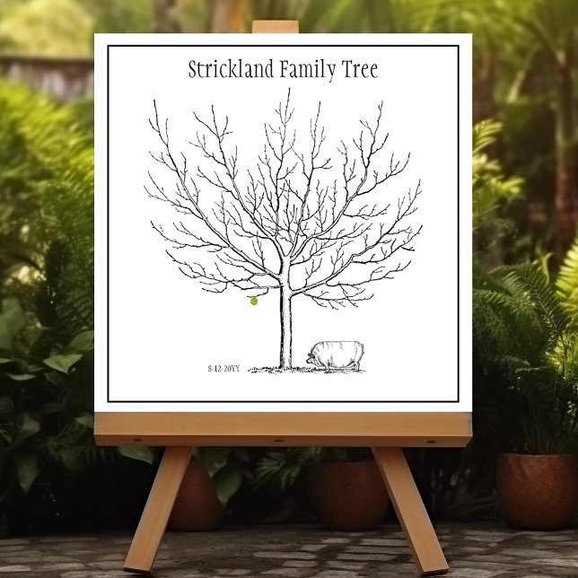 Poster Empreintes digitales Arbre de famille de porcs rus (Créateur téléchargé)