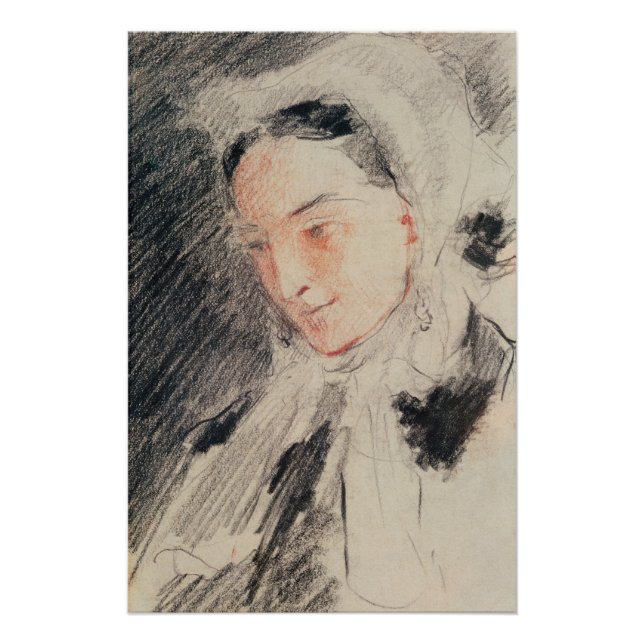 Poster Empress Eugénie (craie noire et rouge) (Devant)