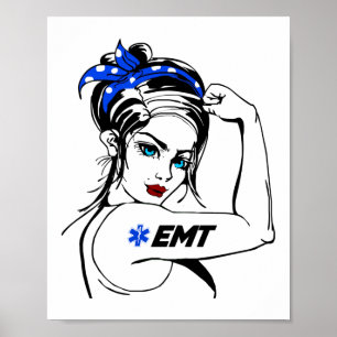 Poster EMS Urgence EMT Rosie Le Riveter