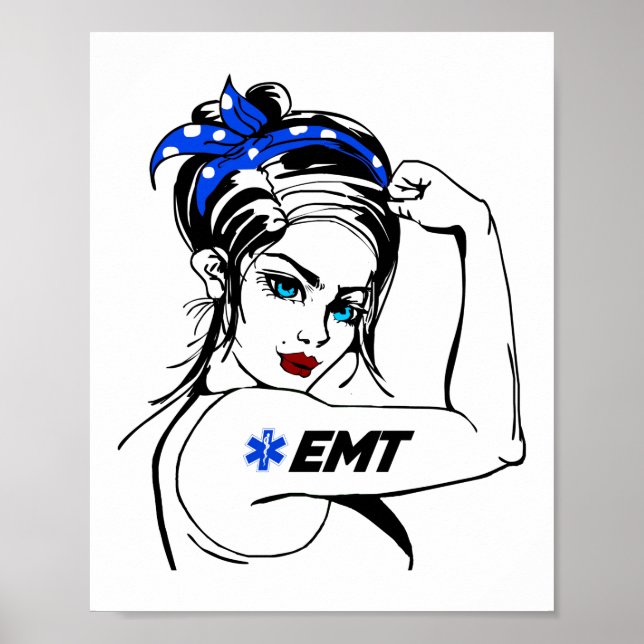 Poster EMS Urgence EMT Rosie Le Riveter (Devant)