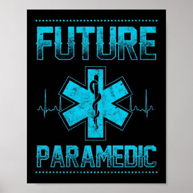 Poster EMS Urgence Futur Ambulance paramédicale (Devant)