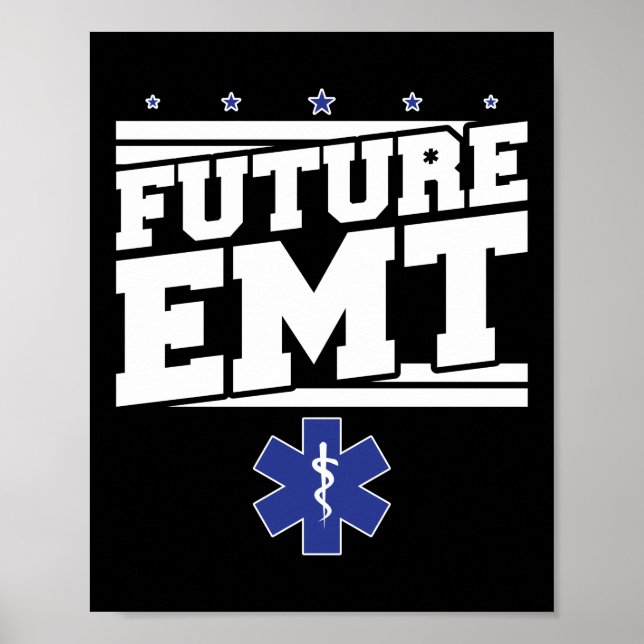 Poster EMS Urgence Futur EMT Ambulance étudiante (Devant)