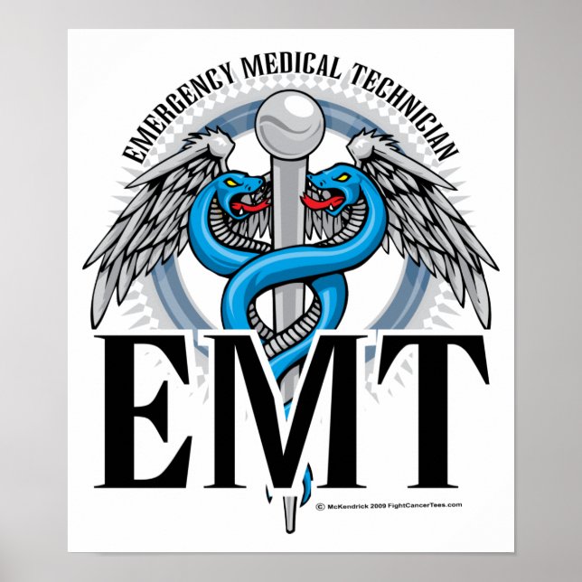 Poster EMT Caduceus Blue (Devant)