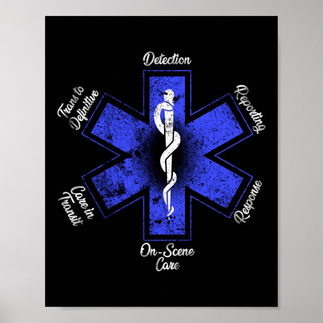 Poster EMT Paramedic EMS Emergency (Devant)