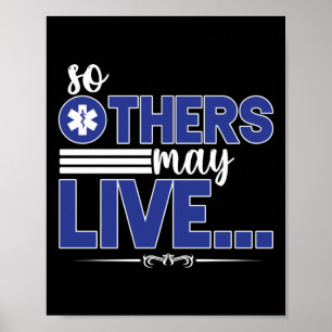 Poster EMT Paramedic EMS Emergency Pour Que D'Autres Puis