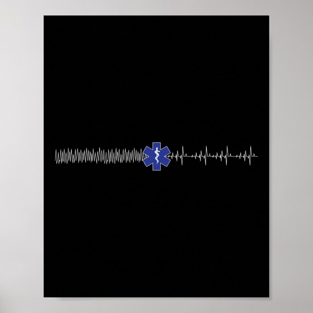 Poster EMT Paramedic EMS Fibrillation auriculaire d'urgen (Devant)