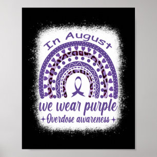 Poster En Août Nous Portons Violet Arc-En-Ciel Overdose