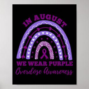 Poster En Août, Nous Portons Violet Surdose Sensibilisati