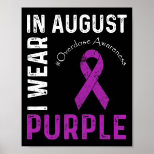 Poster En Août Nous Portons Violet Surdose Sensibilisatio