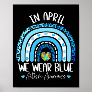 Poster En Avril Nous Portons Blues Sensibilisation sur l'