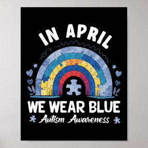 Poster En Avril Nous Portons Sensibilisation sur l'autism