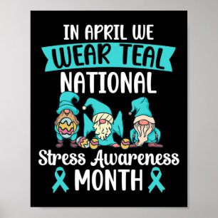 Poster En Avril Nous Portons Turquoise National Stress Aw