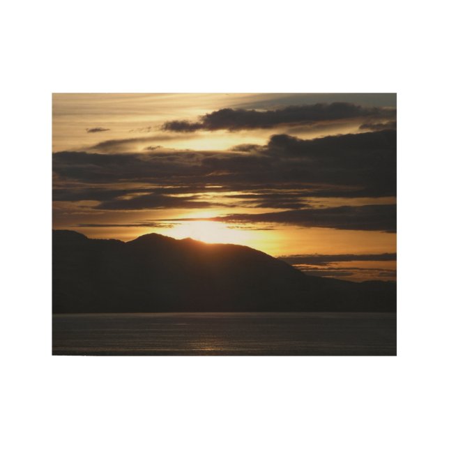 Poster En Bois Alaskan Sunset III Belle photographie de l'Alaska (Devant)