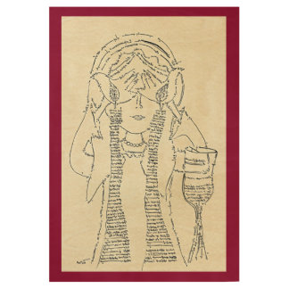 Poster En Bois Cadeau de la fête des mères, Eshet Chayil, Art jui