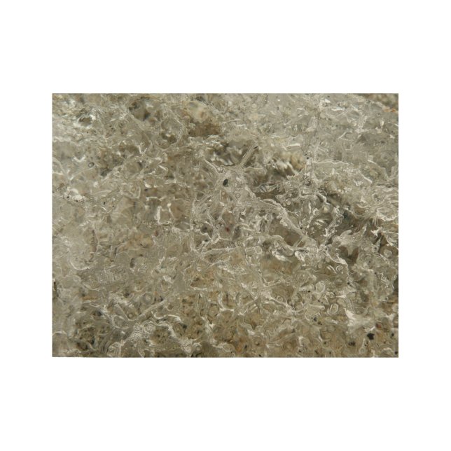 Poster En Bois Glace glaciaire Texture nature Abstraite (Devant)