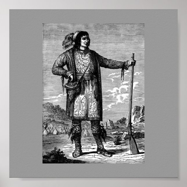 Poster en chef des Indiens d'Amérique (Devant)