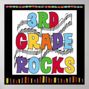 Poster en classe de la 3e année Rocks