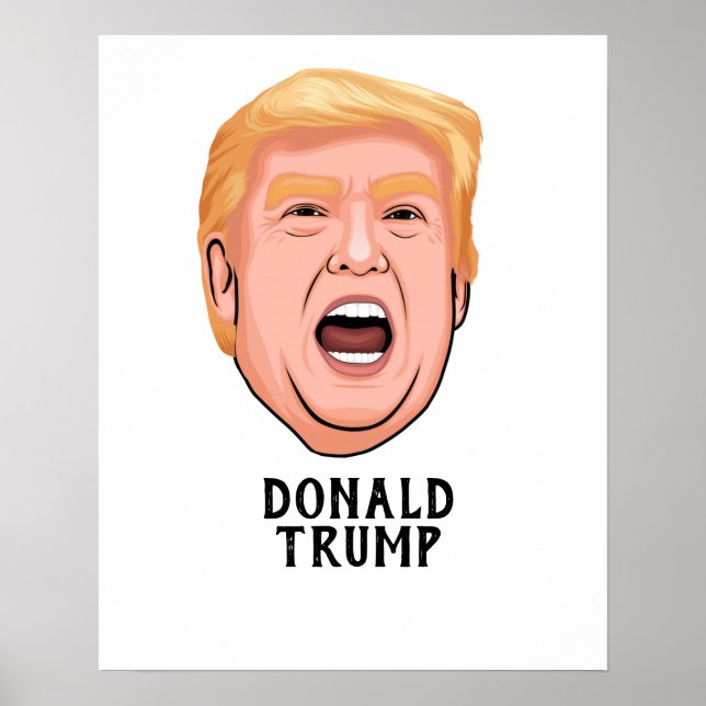 POSTER EN COLÈRE DONALD TRUMP PERSONNALISÉ (Devant)
