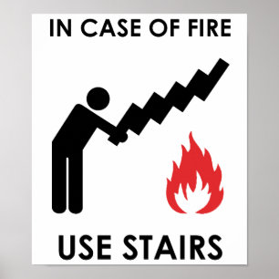 Poster En Coque des escaliers d'incendie