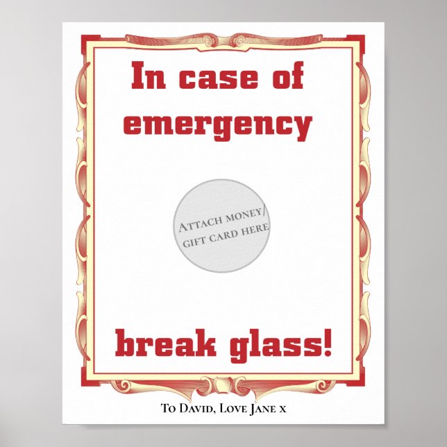 Poster En Coque D'Urgence Funky Titulaire De Carte Cadeau (Devant)