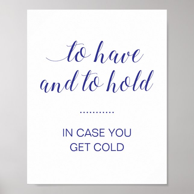 Poster En Coque, vous obtenez Cold Navy Blue Mariage couv (Devant)