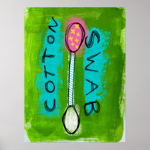 Poster en coton Swab Peinture murale - Amusante sa