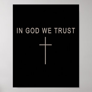 Poster En Dieu, Nous Croyons À La Foi Chrétienne Minimali