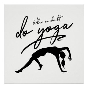 Poster En Doute, Faire Yoga Arrière - plan Personnalisé