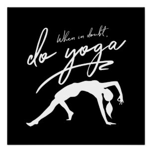 Poster En Doute, Faire Yoga Personnalisé Arrière - plan B