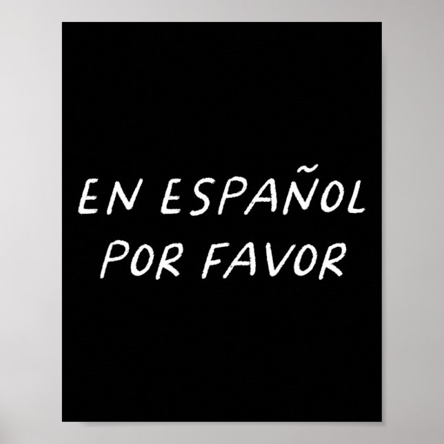 Poster En Espagnol S'il Vous Plaît Professeur D'espagnol  (Devant)