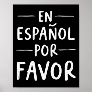 Poster En Espagnol S'il Vous Plaît Professeur d'Espagnol