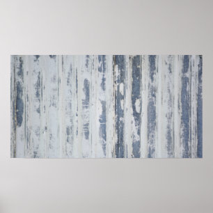 Poster en fer ondulé peint patiné