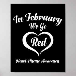 Poster En Février, Nous allons Red Heart Disease Awarenes