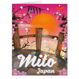 Poster en fleurs de Mito Japon.