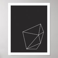 Poster en forme géométrique noire et blanche 2